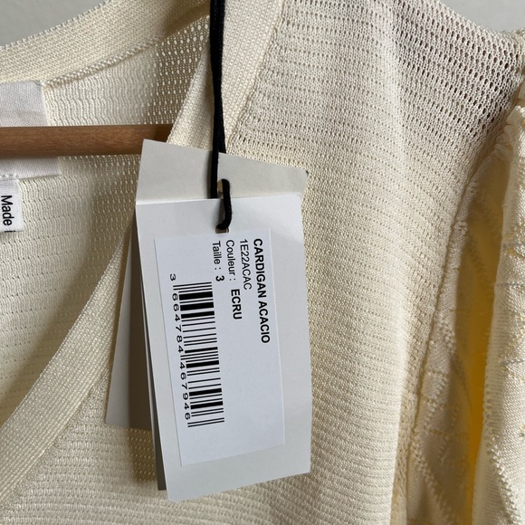 Ba&sh Acacio Pointelle Cardigan Top - Picture 8 of 11